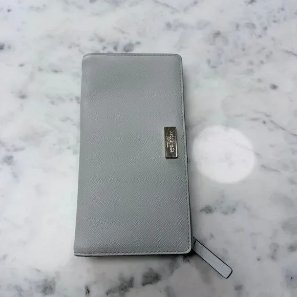 KATE SPADE NEW YORK Wallet Newbury Lane Stacy Slim Leather Bifold Gray