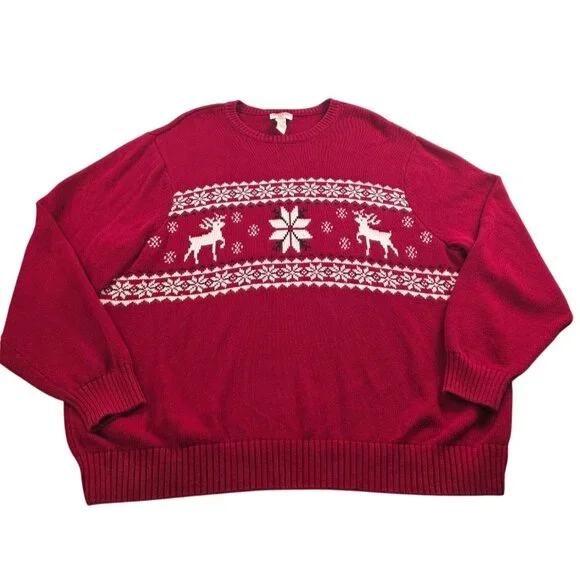 Dockers Men's Christmas Crew Neck Sweater 100% Cotton Size XXL