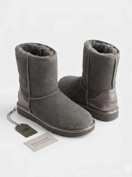 UGG Short Classic Boot in Charcoal