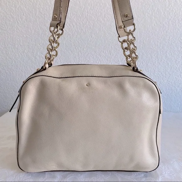 Kate spade beige chain strap leather bag
