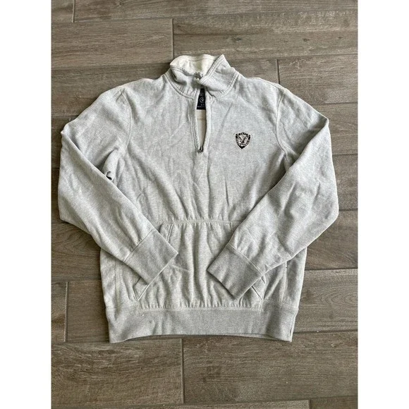1977 American Eagle 1/4 Zip Pullover Sweatshirt  Mens Size Large Gray