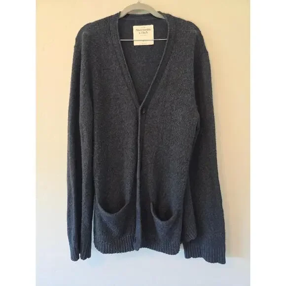 Abercrombie & Fitch Oversized Grandpa Cardigan Dark Academia Sweater L
