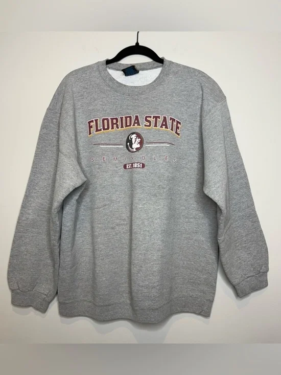 Florida State Gray Crewneck Sweatshirt - Collegiate Seminoles