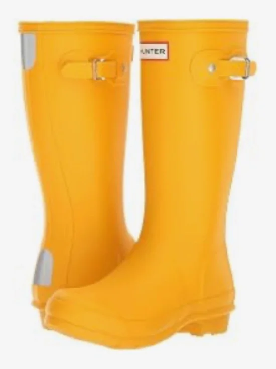 Hunter Original Kids' Classic Rain Boot in Yellow (Little Kid/Big Kid Size US 1)