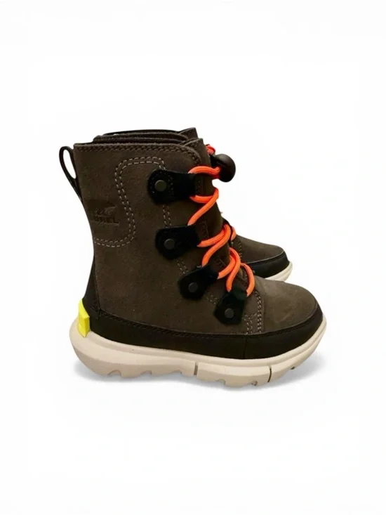 Sorel Explorer Lace WP Children’s Waterproof Insulated Boots Jet Black Size 10