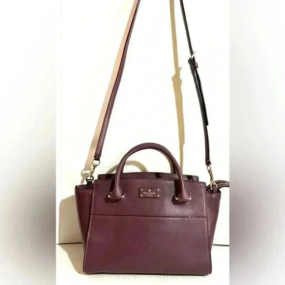 Kate spade plum leather crossbody handbag