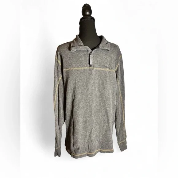Timberland Men’s Gray Zip-Up Men's Sweater Size Medium Lightweight Spring