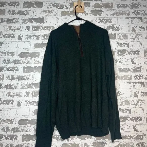 Vintage Orvis 100% merino wool long sleeve 1/4 zip