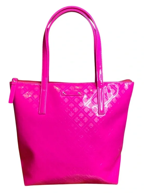 Kate Spade Pink Embossed Patent Leather Tote Shoulder bag