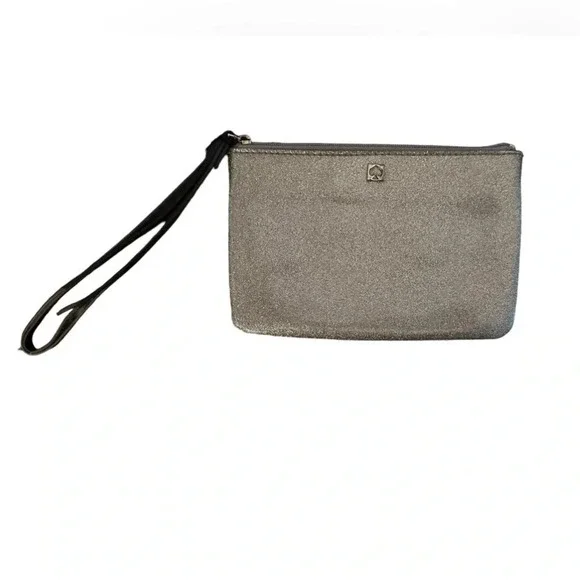 Kate Spade Silver Glitter Wristlet