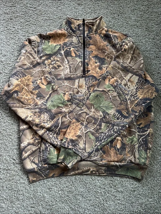 Cabela's Camo Zip-Up Sweater in Brown, Green, Tan
