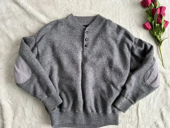 Cabela's Vintage Wind Stopper Sweater Wool Blend Size Medium