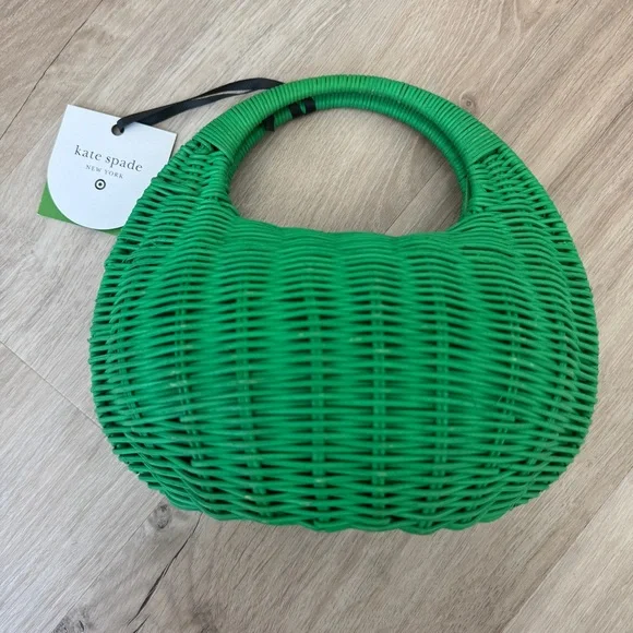 Kate Spade x Target Green Wicker Crescent Bag