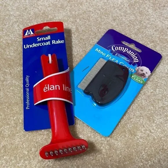 Small Undercoat Rake & Flea Comb - NEW