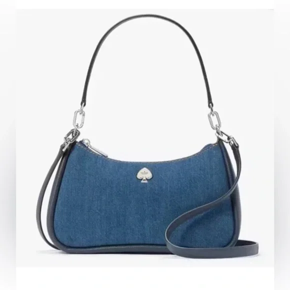 NWOT Kate Spade Denim Convertible Shoulder Bag