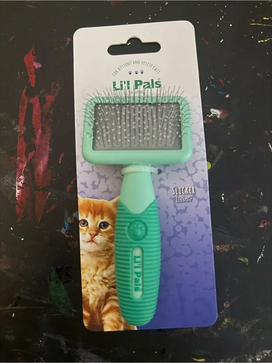 Li'l Pals Mint Green Pet Slicker Brush