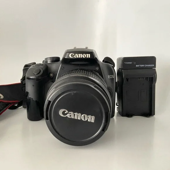 Canon Rebel XS DS126191, Lens Cover, Bag Strap, and Battery Charger