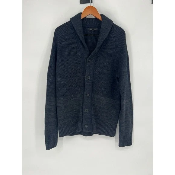 Banana Republic Merino Wool  Aventura Shawl-Collar Cardigan  Blue Size L