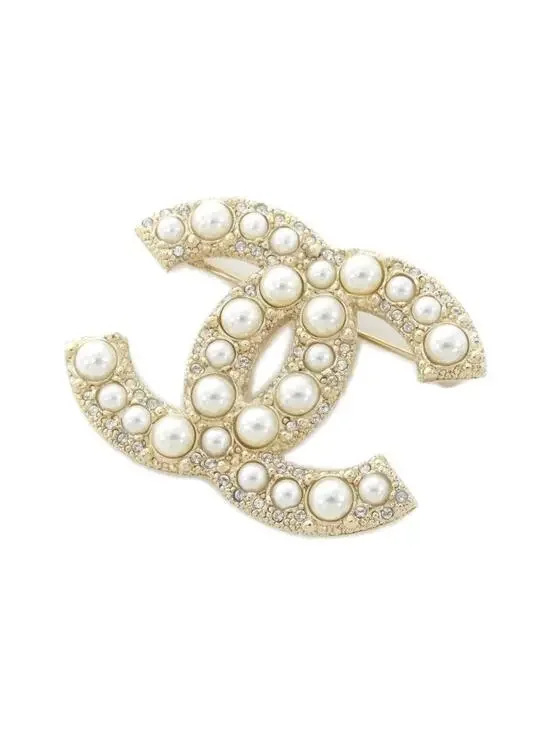 Chanel Brooch With White Crystal #287946C14B