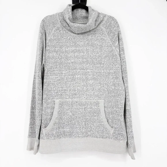 Express Light Gray Turtleneck Pullover
