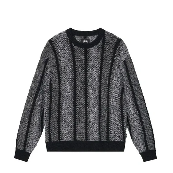 Stussy Baja Loose Gauge Sweater 'Black' Size‎ XL
