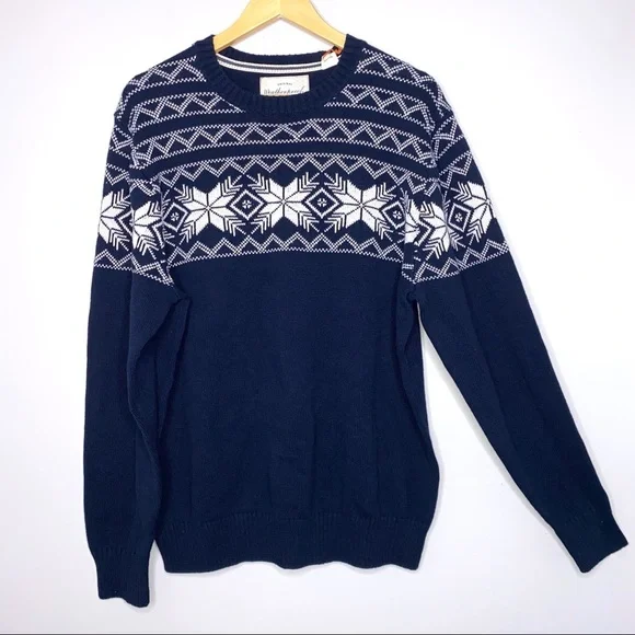 Men’s NWT Weatherproof Original Snowflake Holiday Sweater Large