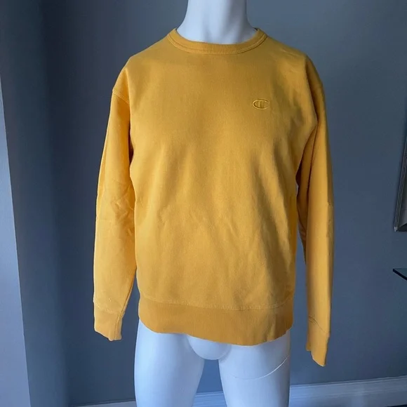 Champion Men's Mustard Crewneck Sweater