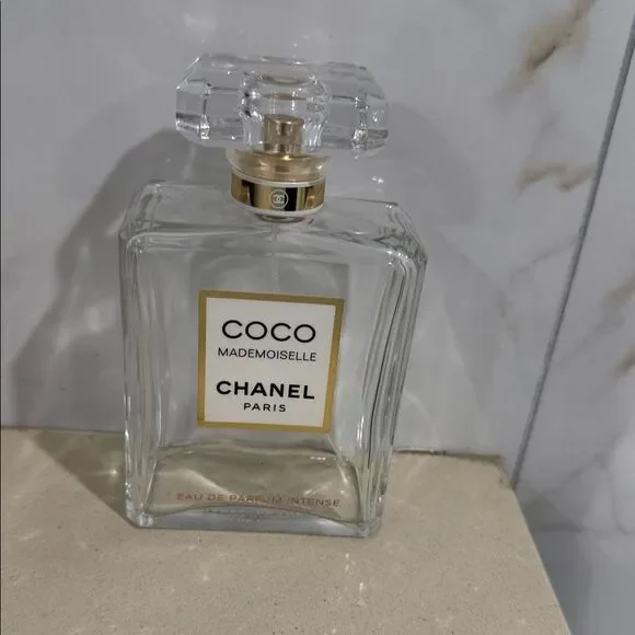 CHANEL Coco Mademoiselle Perfume Bottle with Gold Accents