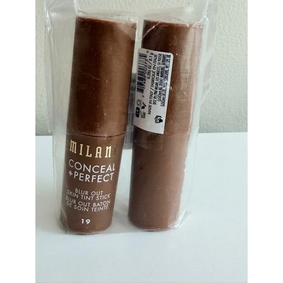 Milani Skin Tint Stick Women 19 Deep Warm Golden Blur Out Lot of 2 NWT