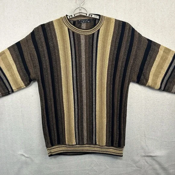 Vintage Protege Collection XXL Coogi Style Crew‎ Multicolor Sweater Made In USA