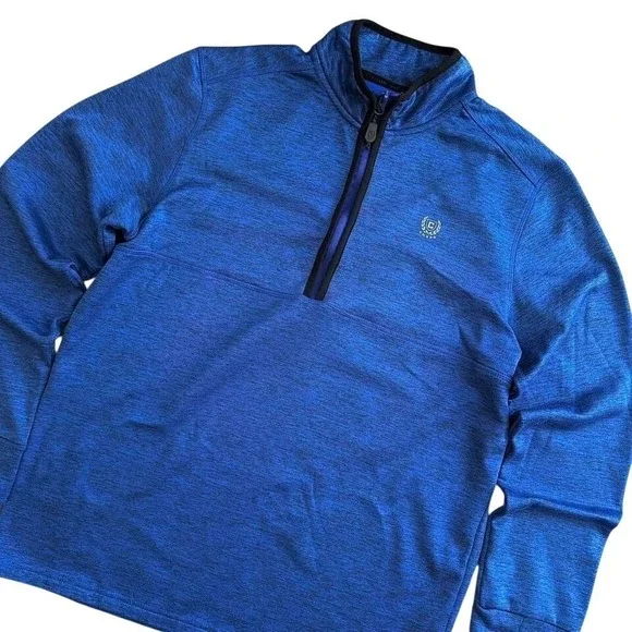 Chaps Golf Mens Blue Heather Quarter Zip Pullover Sweatshirt Size M CHG33KT005