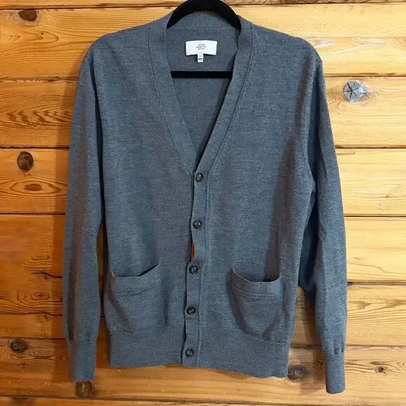 Jack Spade Gray Orange Cardigan Mens Size Large