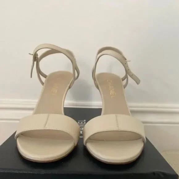 Chanel ivory sandals