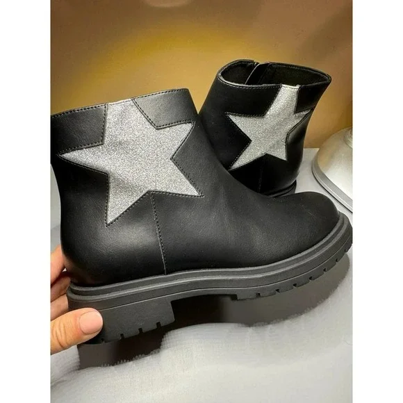 Size 9 Toddler‎ Glitter Star Chelsea Boots Wonder Nation Non Marking NEW