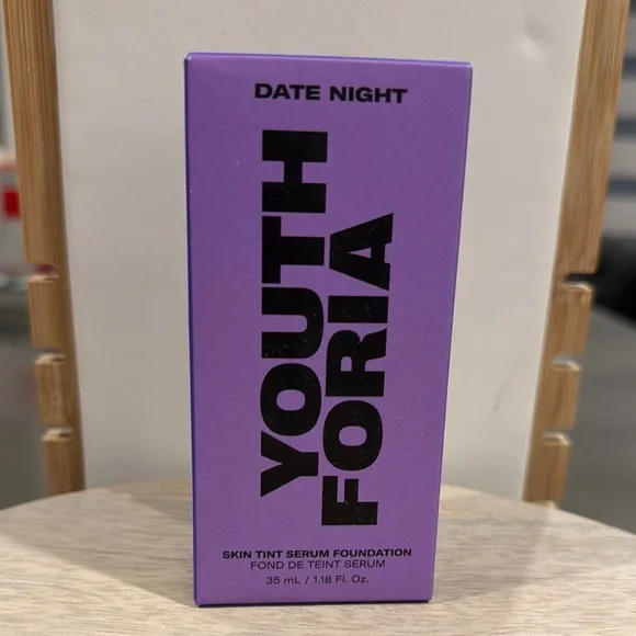 Youth Foria Date Night Skin Tint Serum Foundation Light Medium Golden Undertone.