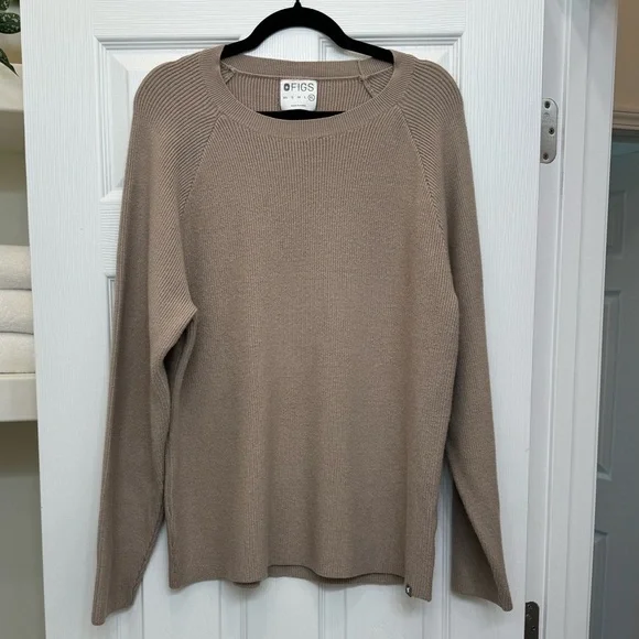 Figs Knit Tan Sweater Size XL