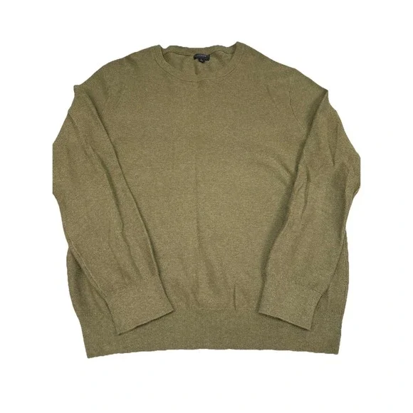 J.CREW Men's Pullover Sweater Green Size Large Very Nice 100%‎ Cotton
