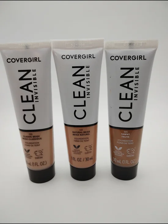COVERGIRL Clean Invisible Foundation - Natural Beige, Classic Beige, & Tawny