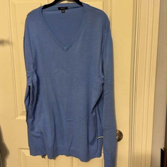 COPY - Alfani Mens Ceil Blue V Neck Pullover Sweater Long Sleeve Size XXL