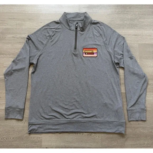 G/Fore Sweater Mens Large Gray 1/4 Zip Performance Stretch Golf Pullover