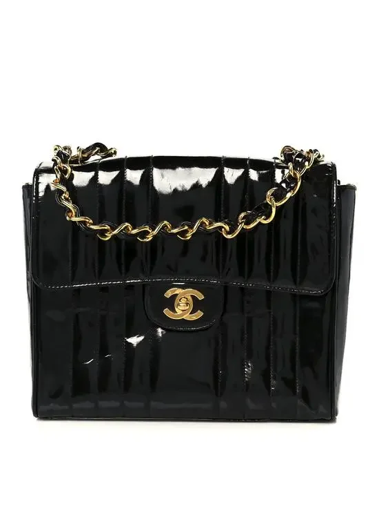 Chanel Patent Vertical Quilt Small Flap #291076C27B