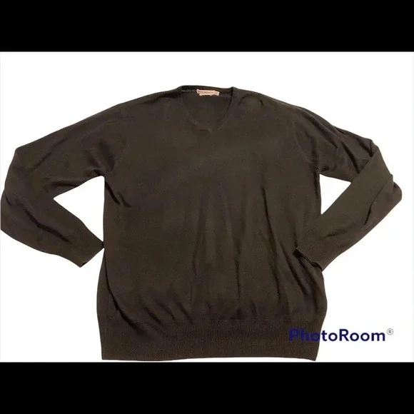 Peter Millar Silk Cashmere Blend V-Neck Sweater Sz XL