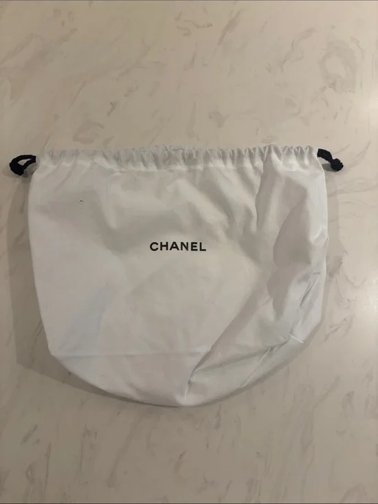 Chanel White Drawstring Dust Bag