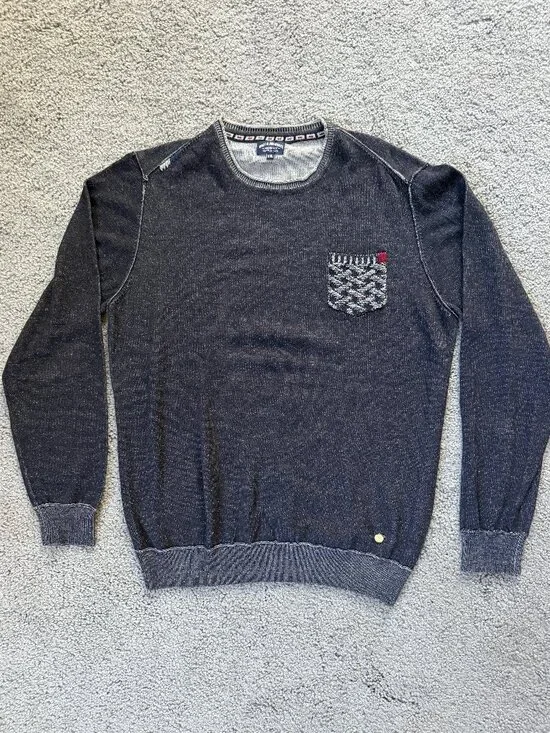 Baci & Abbracci Italy Textured Knit Crewneck Sweater in Men's Size XXL - EUC