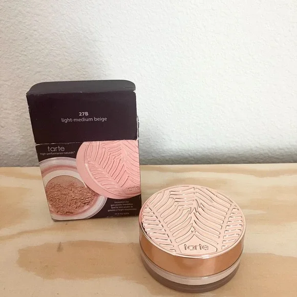 Tarte Amazonian Clay Gem Powder Foundation 27B LIGHT-MEDIUM BEIGE 0.35 oz
