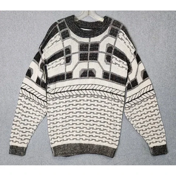 VTG JJ Cochran Mens Sweater Size L USA Made 90s Street‎ Grunge Eclectic Grandpa