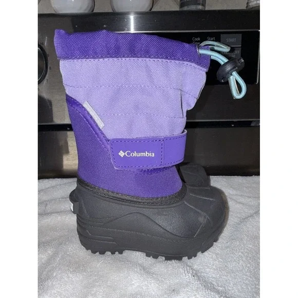 Columbia Powderbug Plus II Snow‎ Boot Little Kids / Youth Size 6 Purple Girls