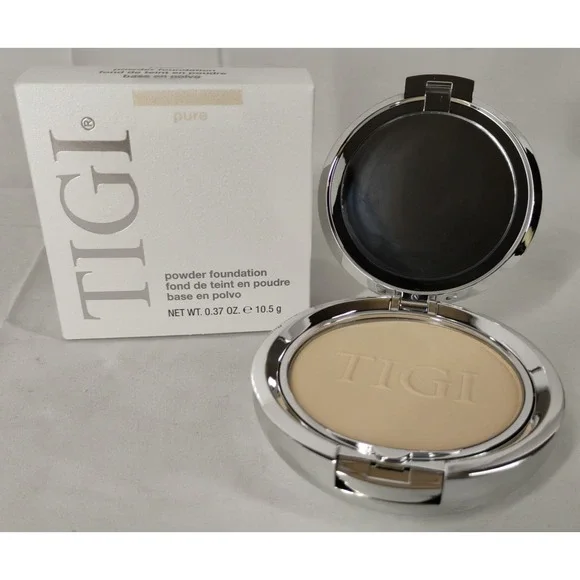 NEW TIGI‎ Professional Cosmetics PURE Powder Foundation in Mirrored Compact USA