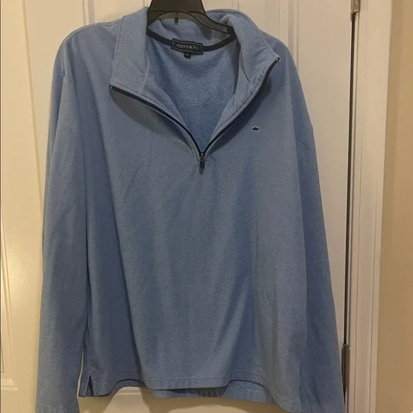 Crown & Ivy Men's Blue Zip-Up Sweater size xl