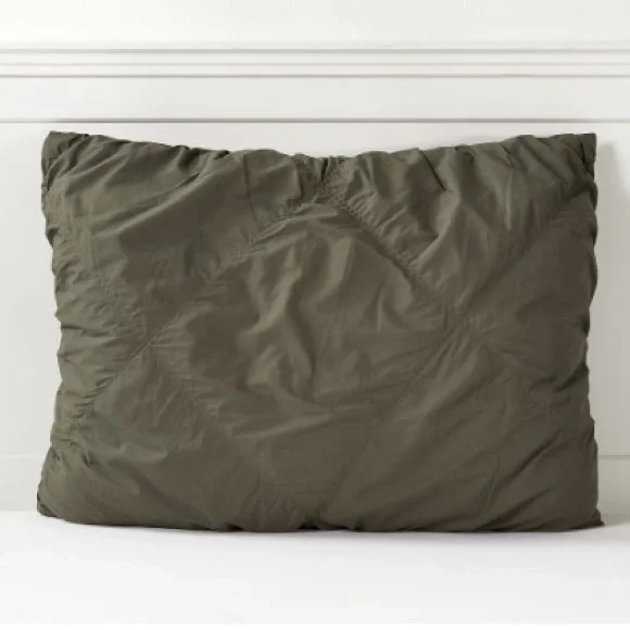 Pottery Barn Diamond Standard Sham Army Green NEW